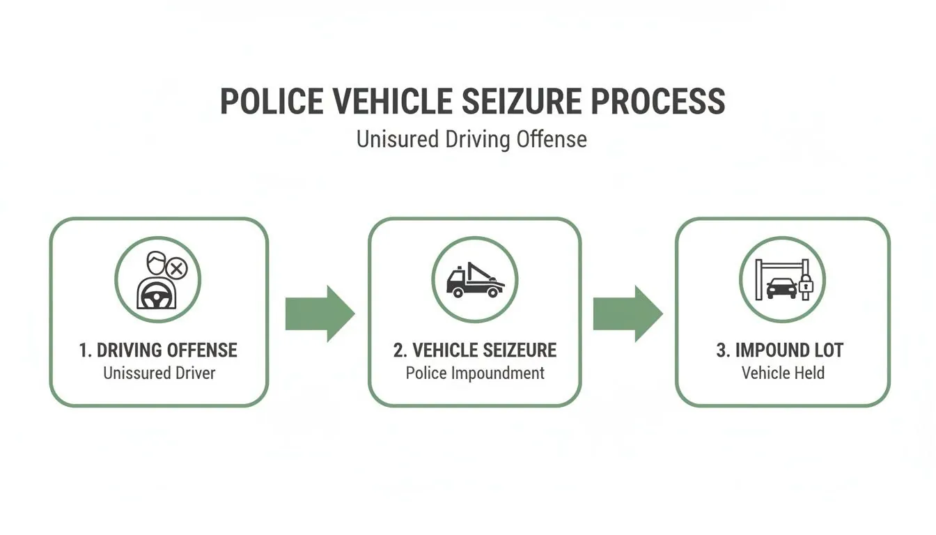 Police vehicle seizure process. Impound Release Insurance with Vehicle Cover