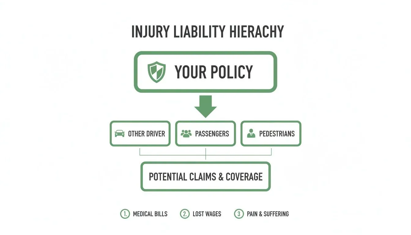 Injury liability hierachy. What does third party insurance cover